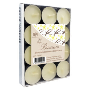 Tea Candles Vanilla 24 pieces