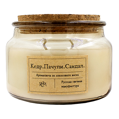 Scented candle Cedar.Patchouli.Sandalwood. 300 ml - изображение 3