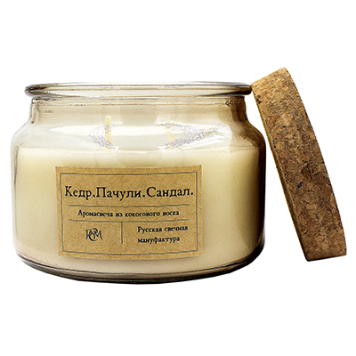 Scented candle Cedar.Patchouli.Sandalwood. 300 ml - изображение 2
